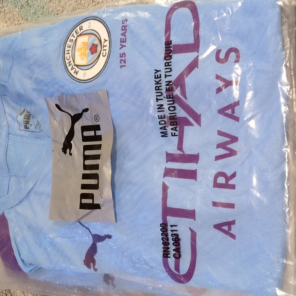 Puma Large Etihad Airways Manchester City, Light Blue and Purple